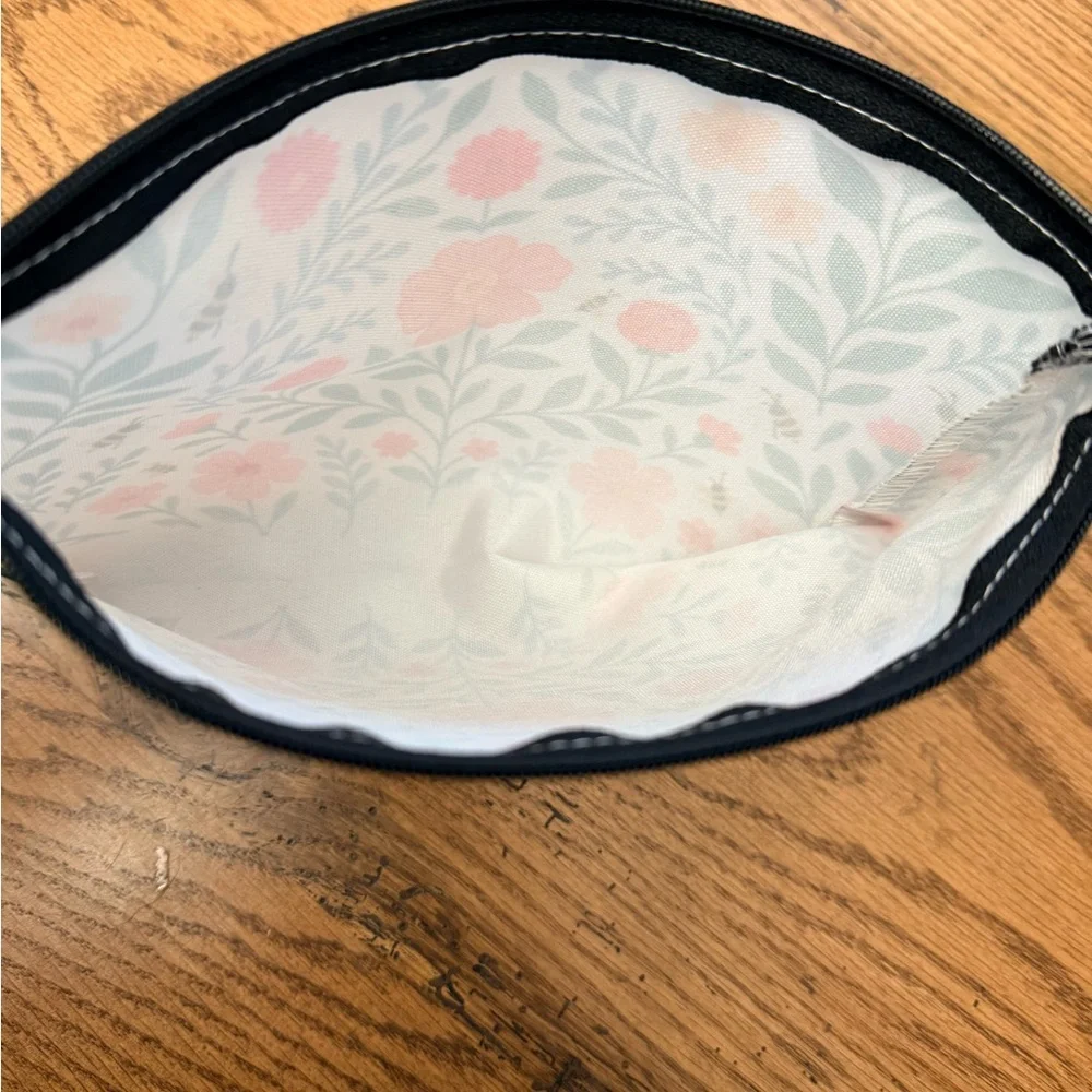Beautiful Floral Canvas Pouch with Bees